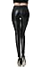 Everbellus Sexy Black Faux Leather Leggings for Women Fashion Pants Black X-Large