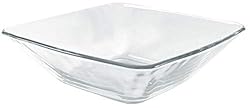 MinWill Brands Fiore Square Glass Salad Bowls with