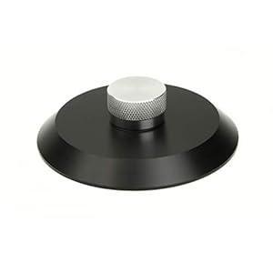 Dynavox Platenklem VC80, klem voor het vastzetten van de plaat voor vinyl platenspelers, van aluminium, zwart