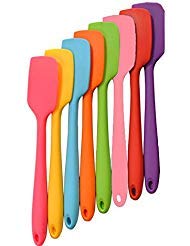 TWDRer 8 PCS Silicone Spatula Heat Resistant Non-Stick Flexible Rubber Solid Stainless Steel Kitchen Essential Gadget Premium Scraper Scrapers Bakeware Tool Essential Cooking Gadget