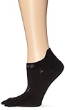 Injinji Run 2.0 Lightweight No Show Toe Socks 3 Pack (Black, Medium)