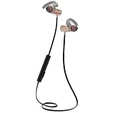 Bluetooth Headphones, Chamfind V4.2 Wireless Magnetic Sports with Microphone Bluetooth Earphone IPX5 Waterproof Stereo Bluetooth Headsets with Noise Cancellation for all Serices(Gold) - Fozento