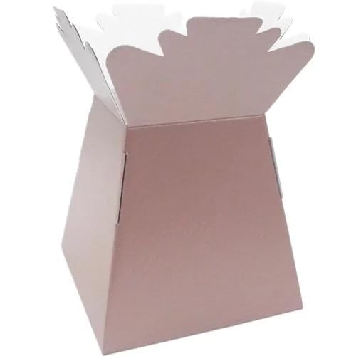 INERRA Florist Boxes - Living Vases for Flower Bouquet Box Making - Pack of 10 (Rose Gold)
