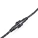 MOKUNGIT 10Pairs 2 Core 2pin Black Pigtail Plastics Waterproof IP65 LED Connector Male Female 40cm/pair Applicable 0.75mm² 22mm Nut for LED Light