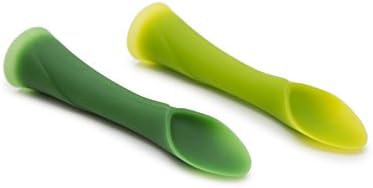 Baby Spoons, Training Teether, FDA Free Approved, BPA Free, Flexible, Bendable, Soft Silicone Tip, Perfect Baby Shower, Learner Spoons