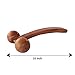 Khandekar Wooden Handmade Body Massager, Foot & Back Acupressure Roller Pain Relief Massager with Long Handle, Wooden 2 Ball Roller Massager - Brown, 25 cm