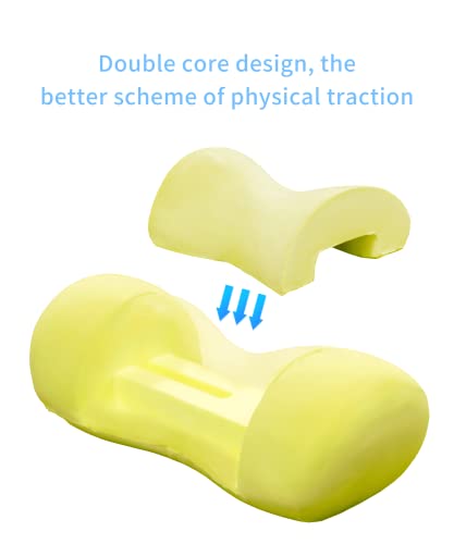 Neck and Shoulder Pain Relaxer,Cervical Traction Device for TMJ Headache Pain Relief,Cervical Spine Alignment Chiropractic Pillow,Neck Cloud Stretcher Massager for Tension Muscle Relax Therapy