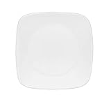Corelle Square Round 6-1/2-inch Plate, Pure White, Value Pack Of 6