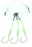 End Game Tackle Company Deep Drop Rig, 3 Mustad Circle Hooks with Glow Sleeve