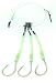 End Game Tackle Company Deep Drop Rig, 3 Mustad Circle Hooks with Glow Sleeve