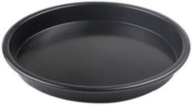 Round Cake Pan Black Cooking Tools Concepts Kitchen Bakeware Nonstic Pans Pizza Cake Muffin Cookie Loaf Tart Pie Pan Non-stick Removable Stainless Steel 1Pcs (10inches)