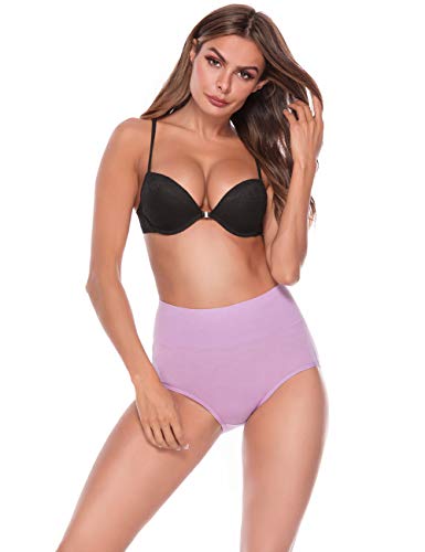 ASIMOON Women's Cotton Underwear 5 Pack Mid Waist Briefs Breathable Soft Ladies Stretch Panties Underpants (Multicolored 2, 4XL) - Thumbnail 5