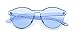 GAMT Rimless Tinted Transparent Sunglasses Futuristic Colorful Designer Glasses Blue