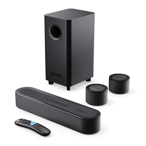 MAJORITY Bowfell Halo Sound Bar TV | 230W Home Cinema Soundbar HDMI eARC | 5.1 Dolby Audio Speaker TV Subwoofer & Satellite Speakers | Soundbar PC Bluetooth 5.3 | Home Theater Sound Bar