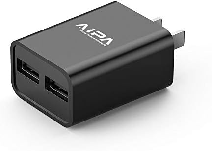 for Fitbit Flex 2 / Charge 2 / Blaze/Surge/Alta HR/Force/One/Zip, 12w/2A Dual USB Power Travel Wall Home AC Charger, Also Universal to Charge Smartphones and Tablets - Black