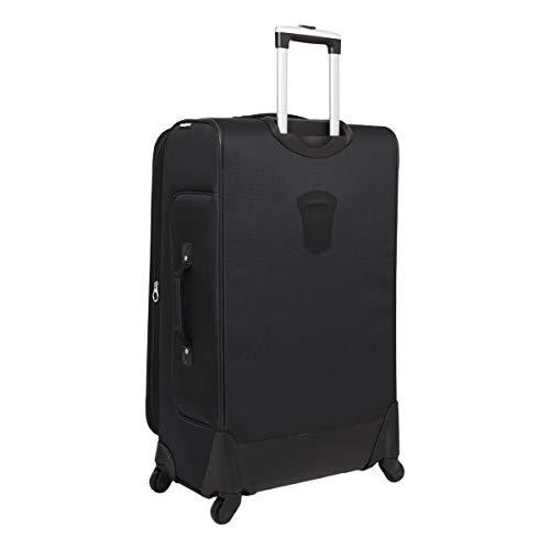 SwissGear Sion Softside Expandable Roller Luggage, Black, CheckedLarge
