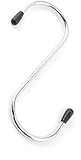 VIP Home Essentials 6 PCS Large Size Silver Color Heavy-Duty Stainless Steel S-Hooks for Plants, Towels, Kitchen with Cosmos Fastening Strap