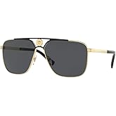 Versace VE2238 Rectangular Sunglasses for Men +BUNDLE with ACCESSORY EYEWEAR KIT