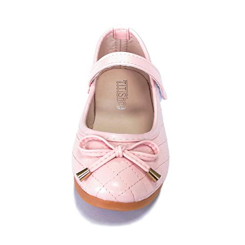 ALPHELIGANCE Girls Ballet Mary Jane Strap School Uniform Dress Flat Shoes (Toddler/Little Kid) Pink