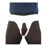 AT Surgical Double Inguinal Hernia Belt Support Truss Brace White Large