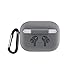 ADWLOF Compatible for AirPods Pro Case with Keychain, Wireless Charging Supporting, Shockproof Protective Silicone Cover Skin for AirPods Pro Charging Case Series 3,Gray