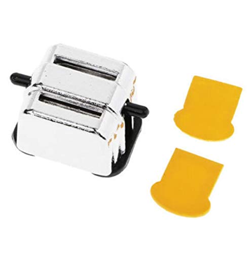 EatingBiting 1:12 Dollhouse Miniature Furniture Toaster Bread Machine Kitchen Cookware 3Pcs Kit for Kitchen Decoration, Bread Maker Toys for Kids - Thumbnail 3
