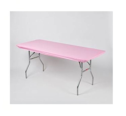 Kwik Covers 30" x 72" Pink Fitted Table Cover - single