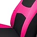 FH Group FB030115 Combo Light & Breezy Cloth Full Set Car Seat Covers (Airbag & Split Ready), Pink/Black- Fit Most Car, Truck, SUV, or Van