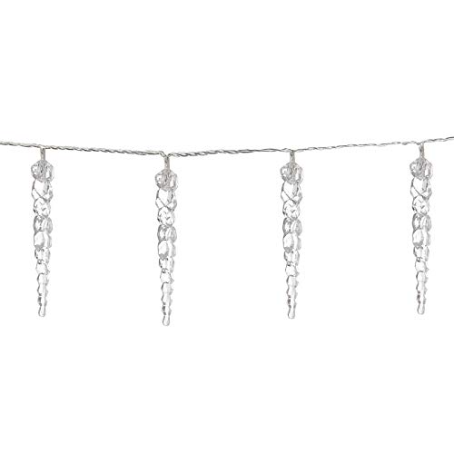 Monzana Kerstverlichting 80 LED Ijspegels 5m IP44 Binnen Buiten Kerstversiering Lichtsnoer Koudwit - Afbeelding 5