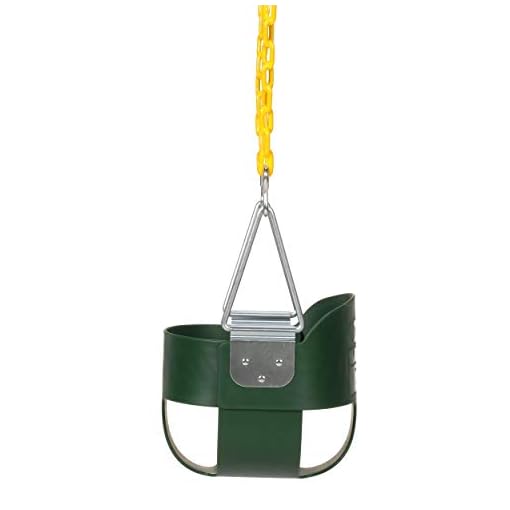 Eastern Jungle Gym Heavy-Duty High Back Full Bucket Toddler Swing Seat with Coated Swing Chains Fully Assembled, Green - Image 8