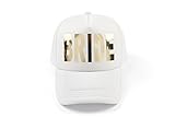 Bachelorette Party Bride White Caps Gold Metalllic Trucker Hats (White Bride)
