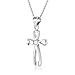 Silver Cross Womens Necklace - Infinity Holy Jesus Pendant Jewelry for Girls, Teens, Women