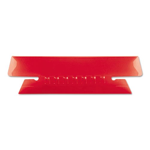 Rapid Hanging File Folder Tabs, 1/3 Tab, 3 1/2 Inch, Red Tab/White Insert, 25/Pack
