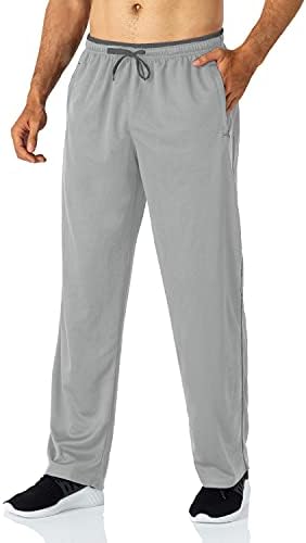 Odoland 2-Pack Men's Compression Running Pants - 2-in-1 Quick Dry Workout Pants With Pockets