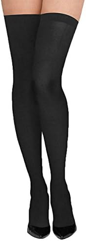 N2S Next2Skin - Women's Opaque Thigh-High Stockings, Ladies High Quality High Denier Stockings - Black and Skin Color