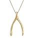 GlitterLounge Wishbone Necklace .925 Sterling Silver Gold Tone Celebrity Jennifer Aniston 16
