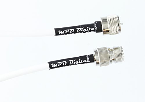 MPD Digital RG8x-W-so239-PL259-10ft Marine Radio VHF and Ais Antenna Extension Cable, 6 Ft