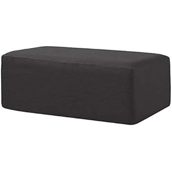RHF Ottoman Slipcovers Stretch Fabric Rectangle Folding Storage Ottoman Covers Footrest Rectangle slipcover with Elastic Bottom (Oversize, Darkgrey)