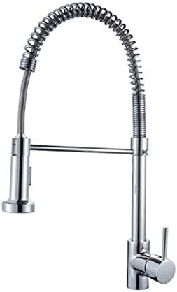 KPOON Faucet Hot And Cold Water Mixing Multi-function Spring Pull Kitchen Faucet Sink Sink Faucet Bathroom For Kitchen Sink Faucet (Color : Silver, Size : 63.0 cm × 34.0 cm × 7.5 cm)