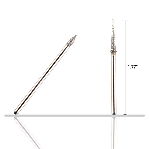 Aokitec Nail Drill Bits 30PCS Carbide 3/32inch (2.35mm) Cuticle Nail Drill Bits Set for Art Nail Cuticle Manicure Pedicure Tools