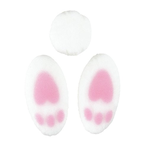 Edible Sugar Decorated Bunny Tails and Toes Assortment - 24 Count