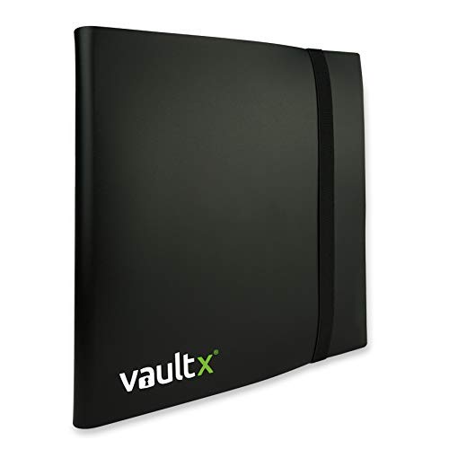 Vault X Binder - 12 Pocket Trading Card Album Folder - 480 Side Loading Pocket Binder for TCG (Black) (Standard)