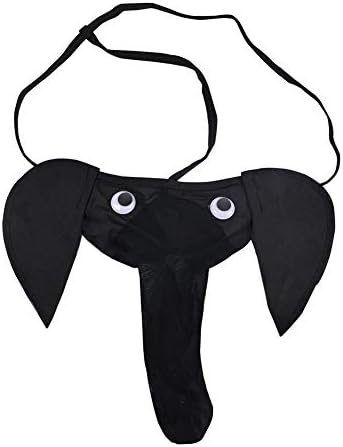 Rukisac Sexy Tong Men Elephant Underwear T-Back G-String Pants Christmas Gag Gift Funny Gift