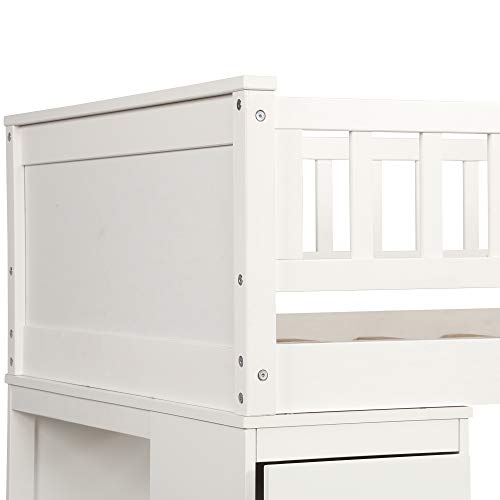 image for WeYoung Twin-Over-Twin Bunk Bed for Kids, Loft System & Twin Bed Set w