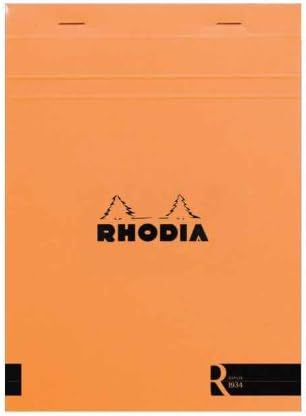 Rhodia "R" Premium Stapled Notepads 162007 6" x 8 1/4" (Orange) Blank Paper