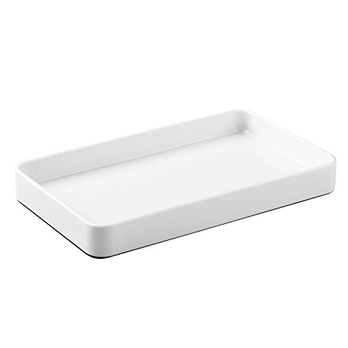 mDesign Steel Guest Towel Holder Tray for Bathroom White New eBay