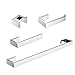 Fapully 4 Piece Bathroom Accessories Set Stainless Steel Wall Mounted,Chrome Polish Finished
