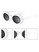 Gejoy Clout Oval Goggles Thick Frame Kurt Cobain Round Mod Retro Sunglasses Women Men Girl Boy (12 White)