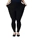 ZERDOCEAN Women's Plus Size Modal Lightweight Full Length Leggings Black 2X