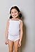 Feathers Girls Solid White Tagless Cami Super Soft Undershirts (3/Pack) 7 yrs, White